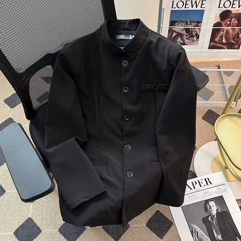 High-End Stylish New Chinese-Style Men'S Spring Casual Stand-Collar Short Blazer Jacket Ins Trend - Image 5